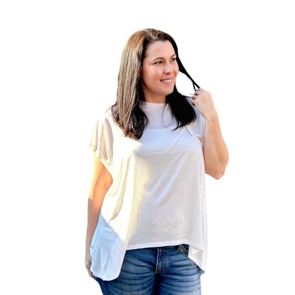 Culture Code White Round Neck Oversized Flowy Sleeveless Tank Top CAK1557 - Picture 5 of 9